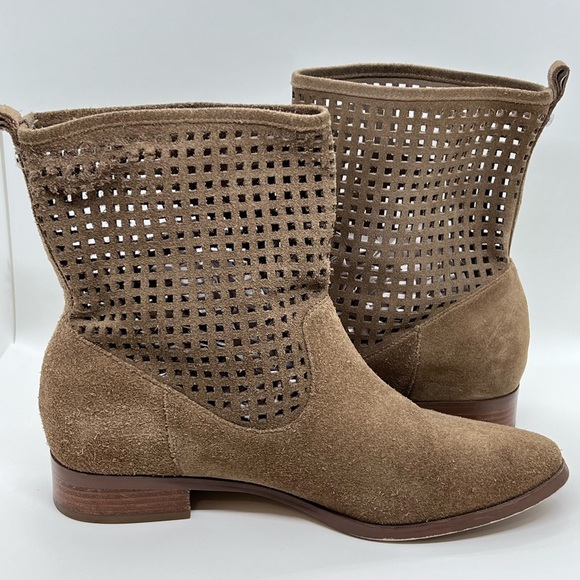 Michael Kors Taupe Suede Ankle Boots Women's - Picture 4 of 8
